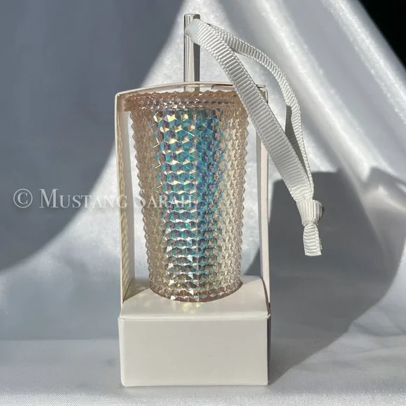 Starbucks Japan Shiny Studded Xmas Ornament Keychain 2022 Asia Limited Honey NIB - Picture 3 of 4